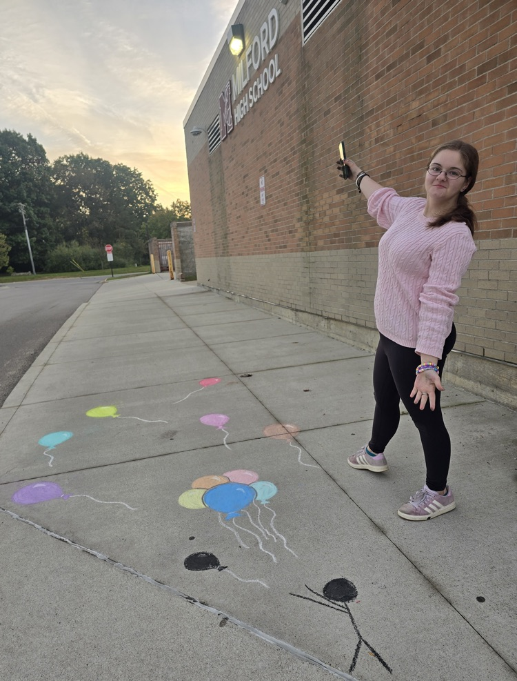 Spanish III students took to the sidewalks to show off their creativity after completing their art unit! #BeAMAV