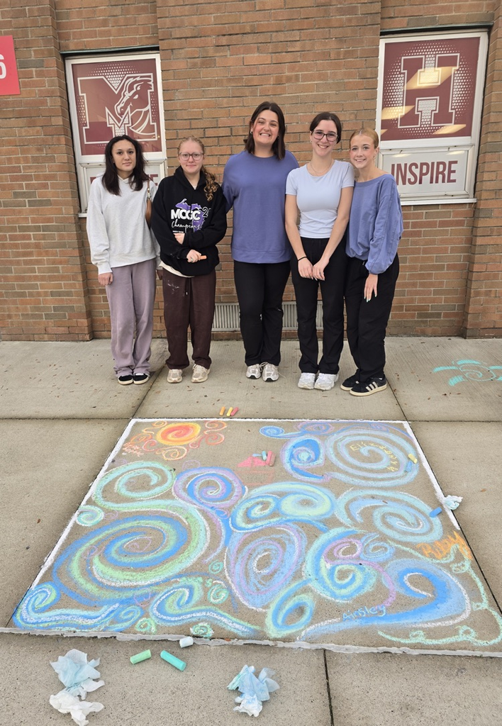 Spanish III students took to the sidewalks to show off their creativity after completing their art unit! #BeAMAV