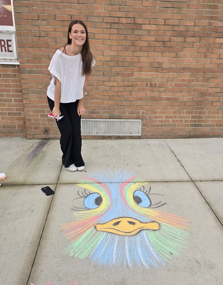 Spanish III students took to the sidewalks to show off their creativity after completing their art unit! #BeAMAV
