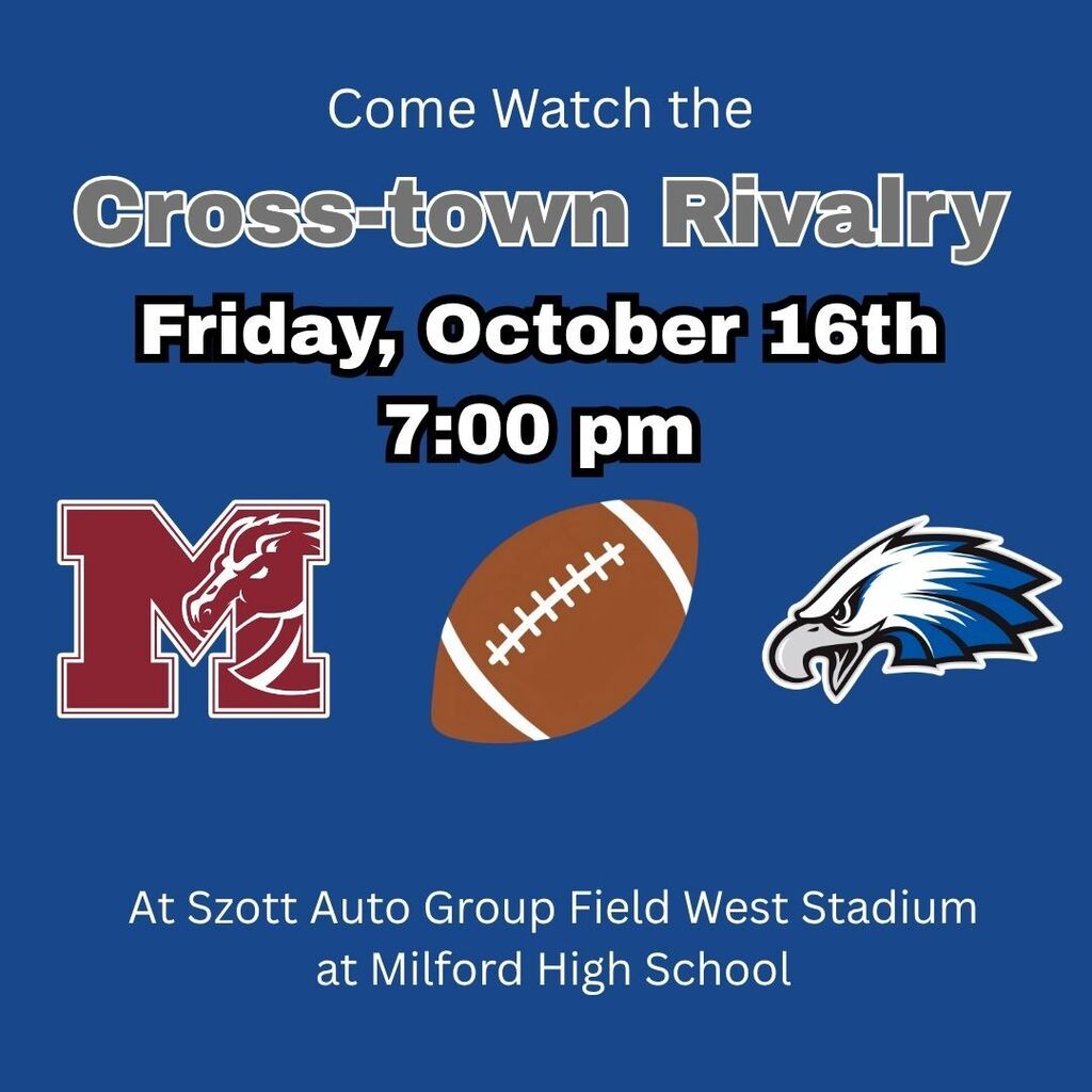 Cross town Rivalry Milford and Lakeland Tonight at 7pm
