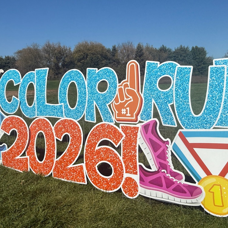 Photo of a sign that reads color run 2026