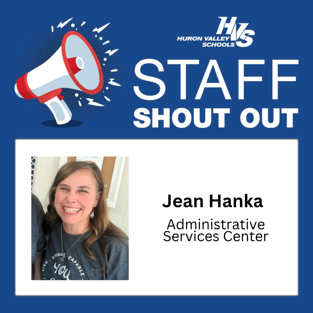 Photo of Jean Hanka with her name and a headline that reads "Staff shout out"