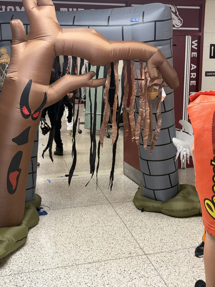 a photo of inflatable Halloween decorations 