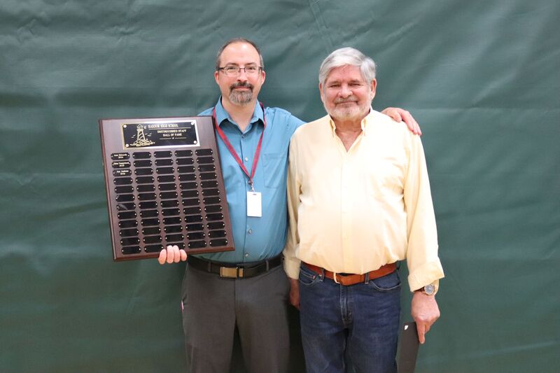 Mr. Dowker and Mr. Jenkins with Hall of Fame award