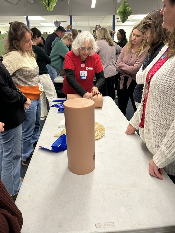 HVS staff receiving 'stop the bleed' training