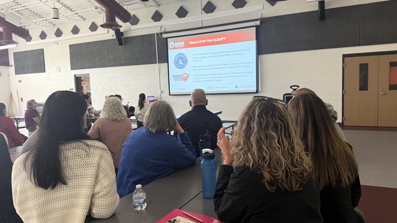 HVS staff receiving 'stop the bleed' training