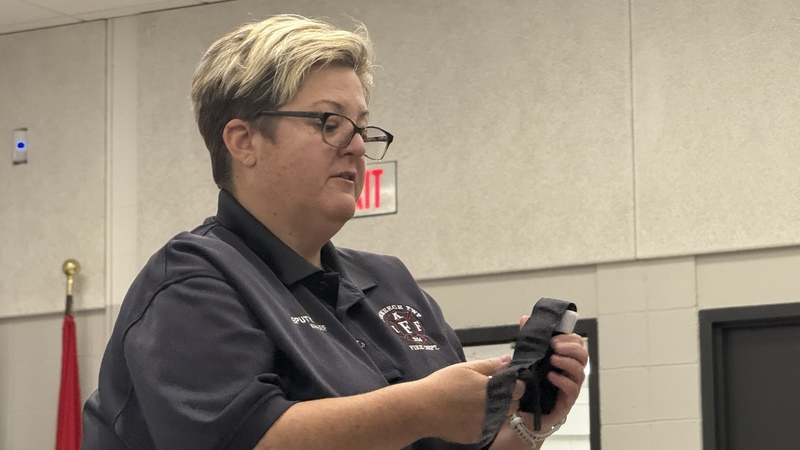 HVS staff receiving 'stop the bleed' training