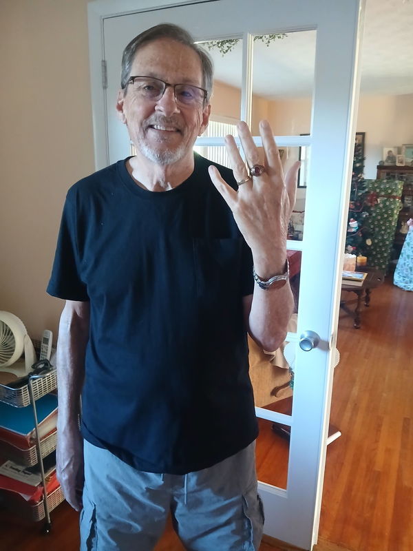 Boyce McClain with his class ring.