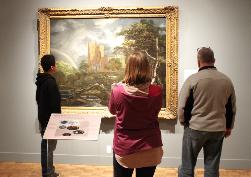 Students admiring painting at DIA