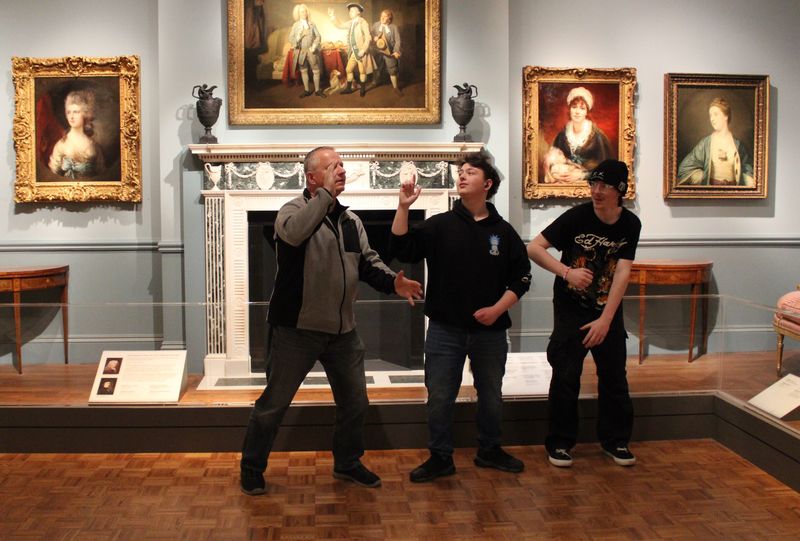 Students and staff pose at DIA