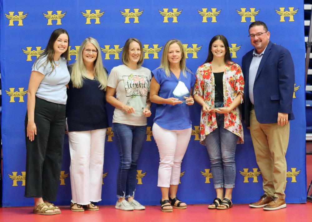 KTOY nominees past and present pose with BOE President Lance Patterson