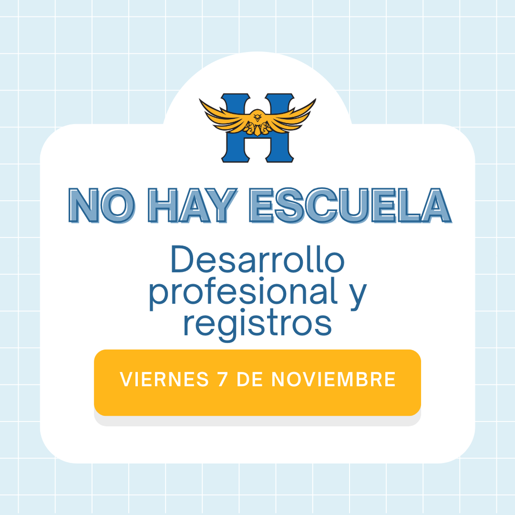 No hay clases. Desarrollo profesional y registros: viernes 7 de noviembre.
