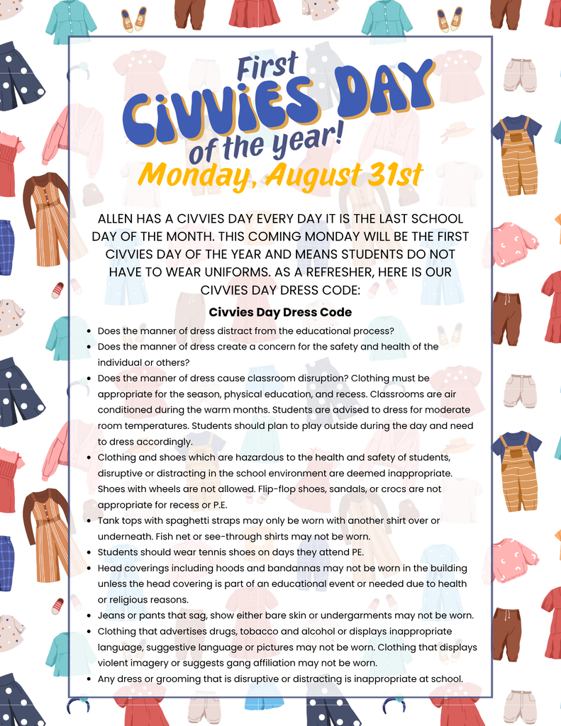 First Civvies Day of the year!