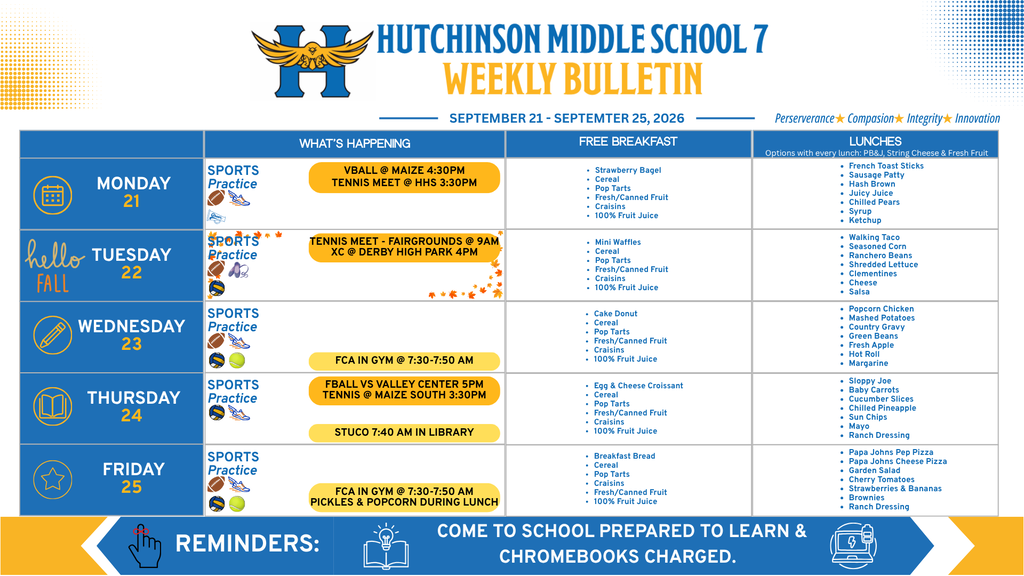 HMS7 Weekly Bulletin Sept 21 - 25
