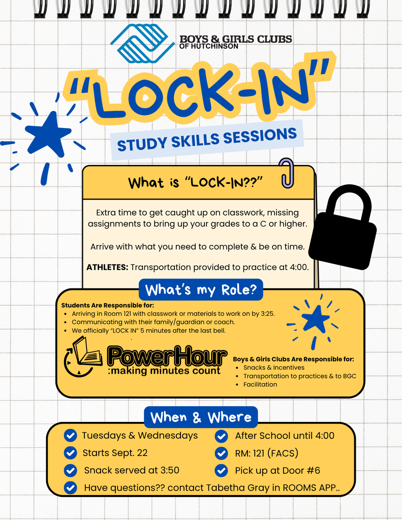 HMS7 & B&G Club LOCK-IN Study Skills Sessions