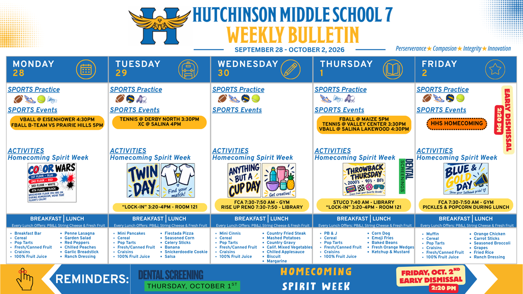 HMS7 Weekly Bulletin Sept 28 - Oct 2