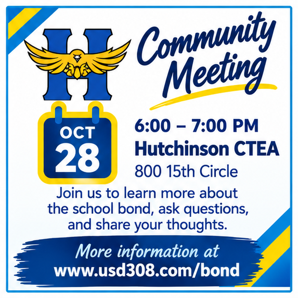 An event flyer shows a blue eagle logo and date OCT 28. It invites attendees to a community meeting.