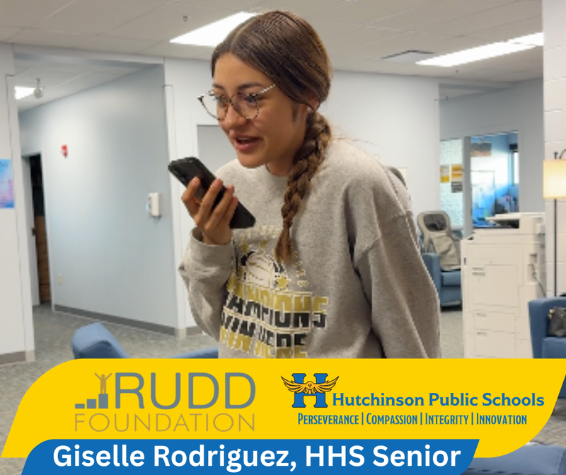 Giselle Rodriguez calls home to notify her parents of the life changing scholarship award