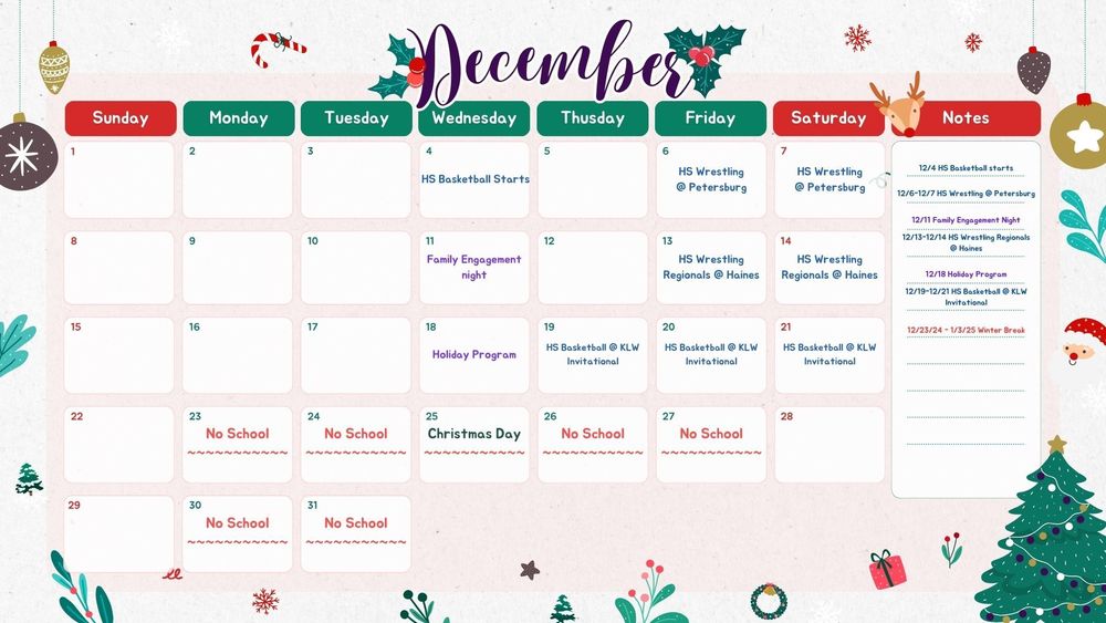 Warriors Calendar - December 2024!