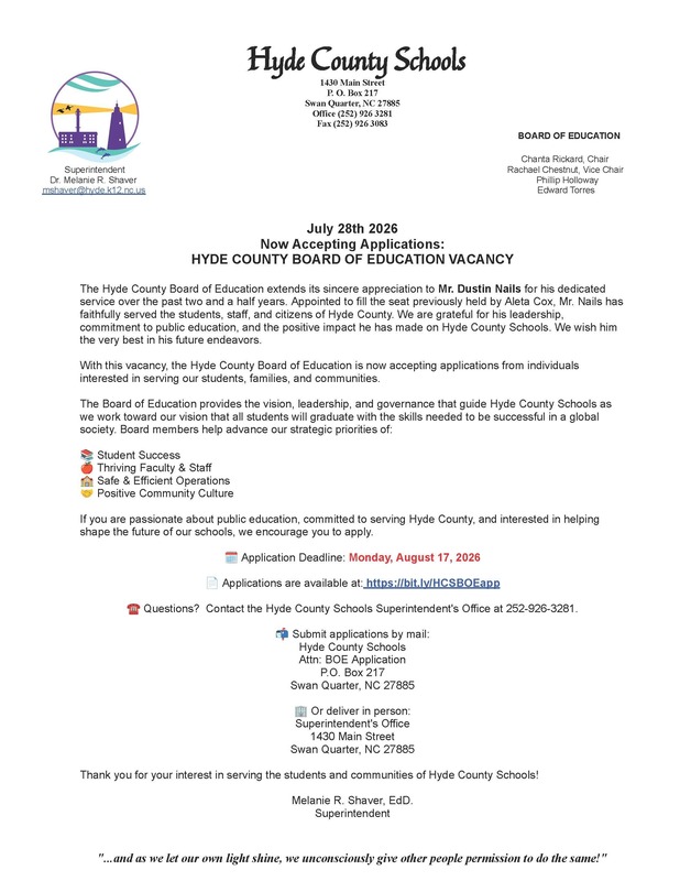BOE Vacancy