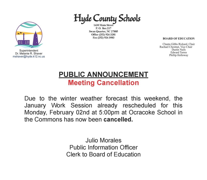 BOE meeting Cancellation
