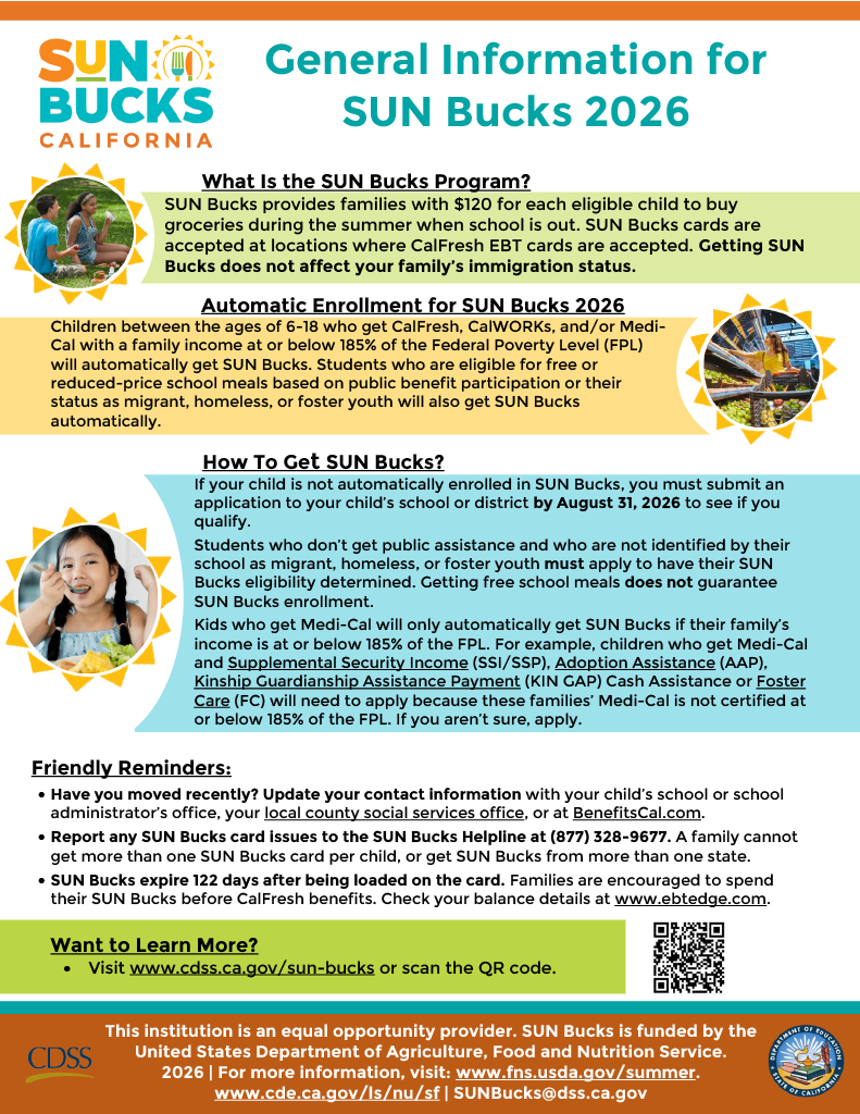 Sun Bucks Information