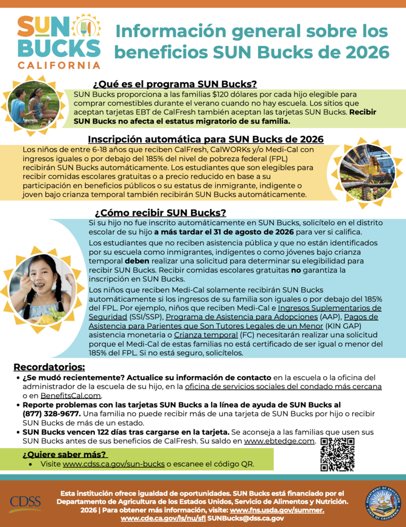 Sun Bucks Information