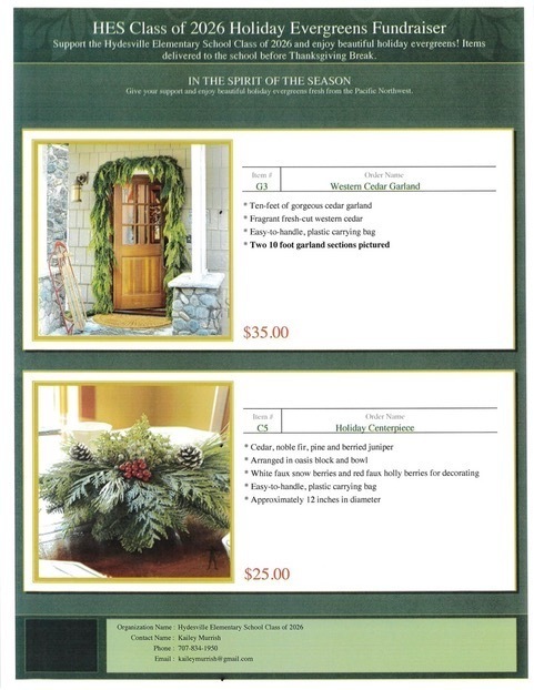 8th Grade Wreath Fundraiser