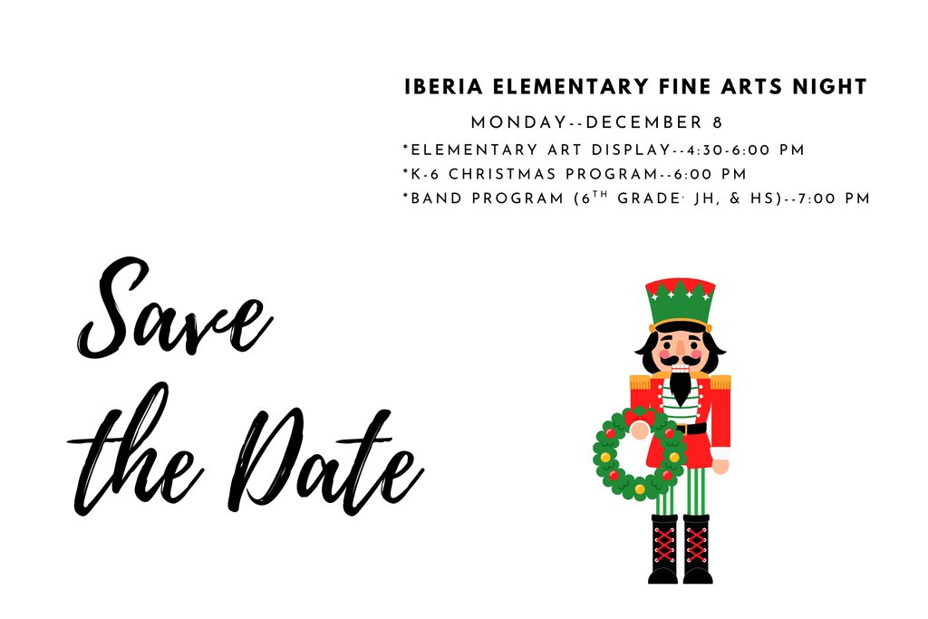Iberia Elementary Fine Arts Night December 8th