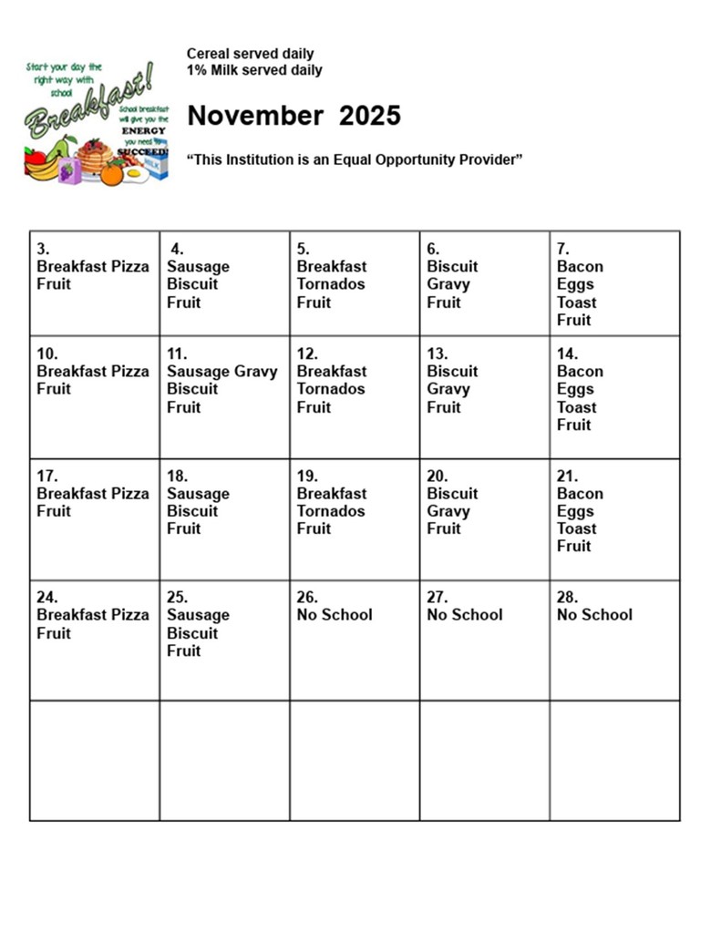 Iberia November Breakfast Menu