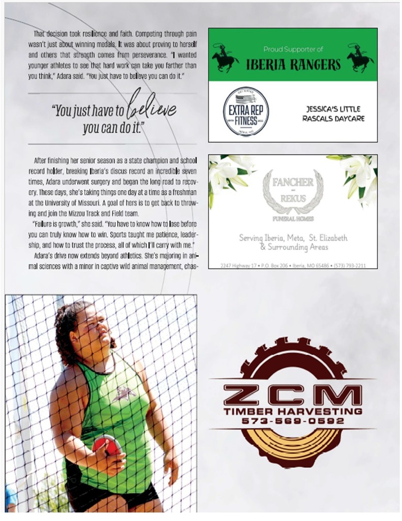 Show-Me Sports did a great article on Adara Langatau's State Tile Season. Check it out!  You can access the full digital version anytime by visiting our website: https://showmesportsmagazine.com. 