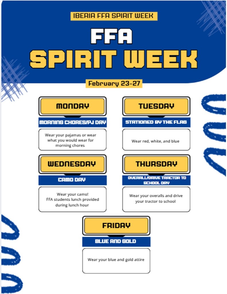 FFA Spirit Week Feb 23-27