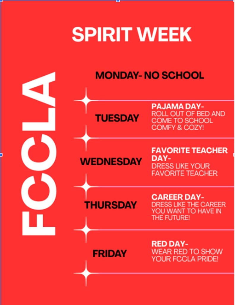 FCCLA Spirit Week 2-17 thru 2-20