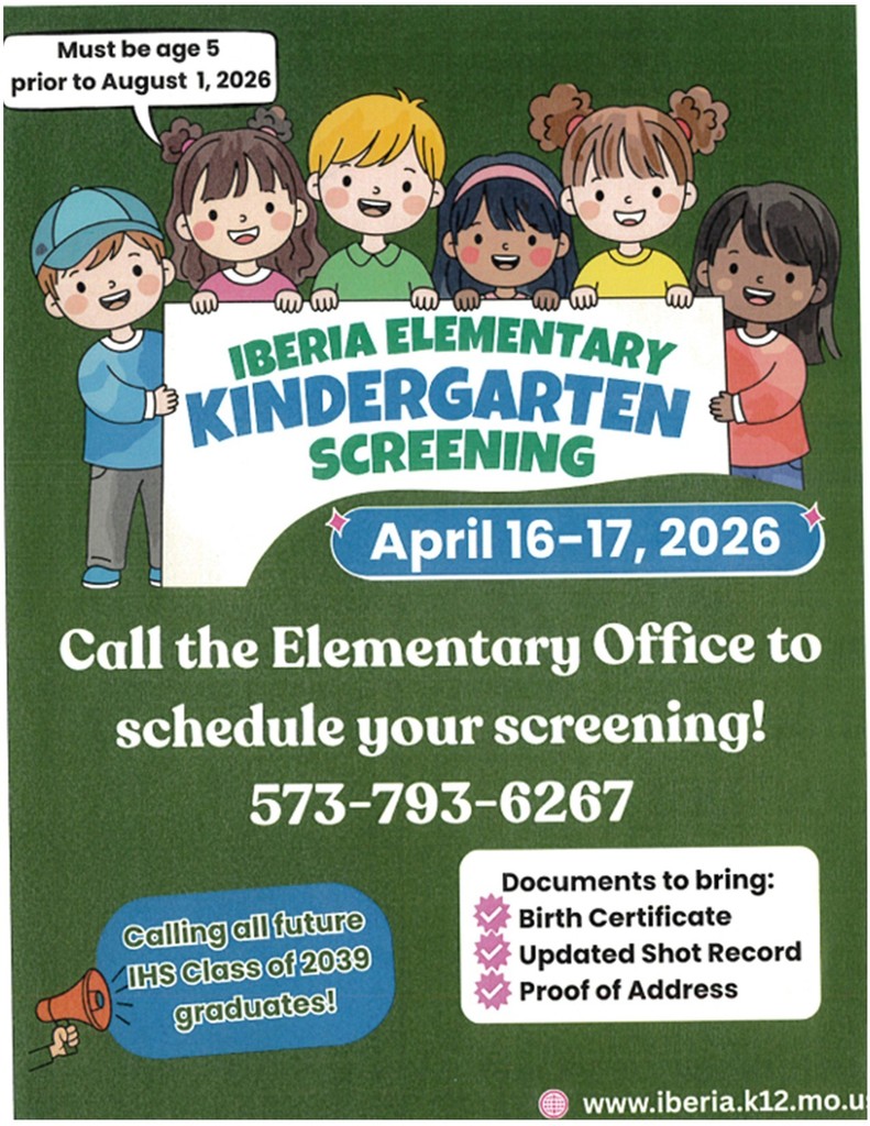 🎒 Calling all future Rangers! Kindergarten screening is happening April 16–17! If you have a child ready to start their school journey, now’s the time to get them scheduled. 📞 Contact the Elementary Office at 573-793-6267 to set up your screening appointment. We can’t wait to meet our newest Rangers!