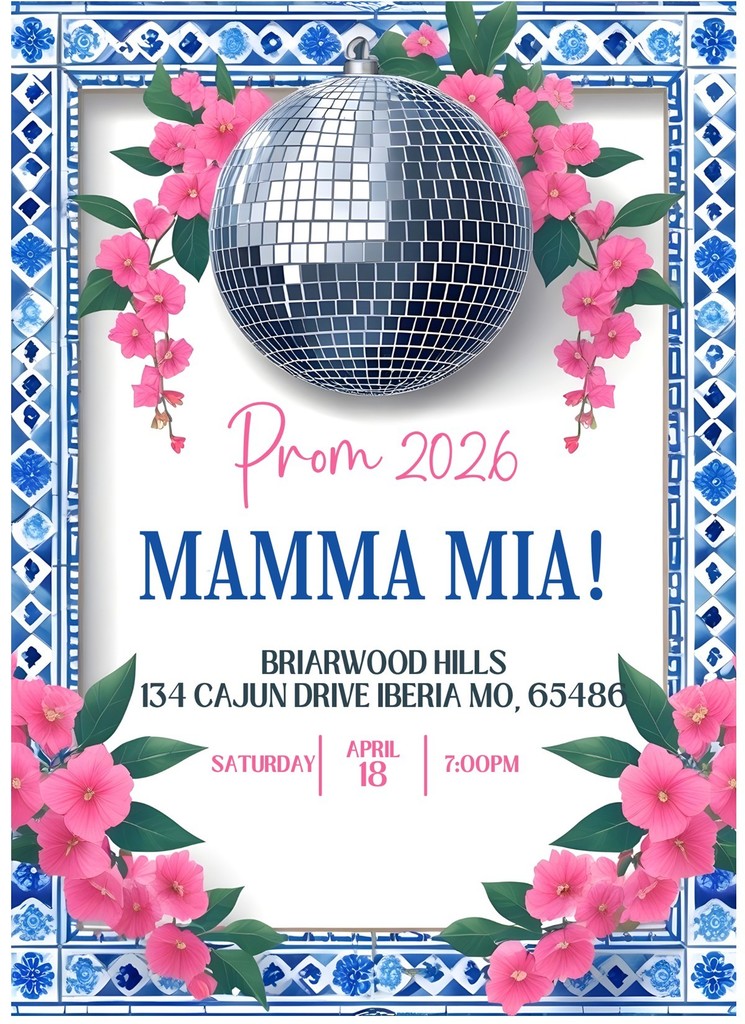 Juniors and Seniors Save the Date! PROM 2026!! Sat April 18th at 7PM 