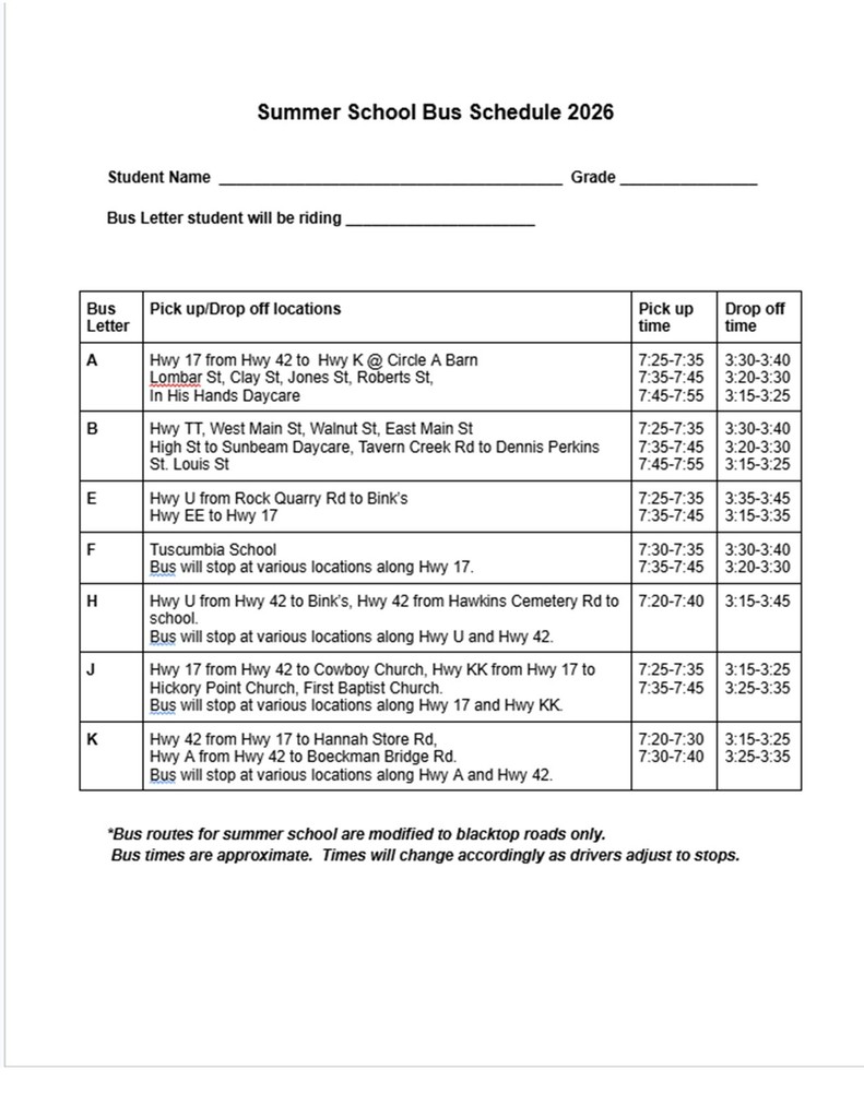 🌾🐄 Ranger Round-Up: “On the Farm” 🐄🌾 Iberia R-V Summer School 2026  📅 May 19 – June 12 ⏰ 8:00 AM – 3:15 PM 👧👦 Grades K–8  Join us for a fun-filled summer learning experience! 🎉 An attendance reward will be included for students who participate.  📝 How to Sign Up:  Print and complete the forms to turn in at the Elementary Office Forms have been sent home with students Extra copies are available at the Elementary Office  Don’t miss out on a great summer of learning and fun! 🌞