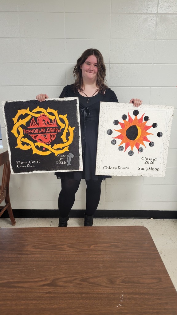 Mrs. Howard's Advanced Art Seniors have finished their ceiling tiles! They will be displayed in Mrs. Howard's room! 