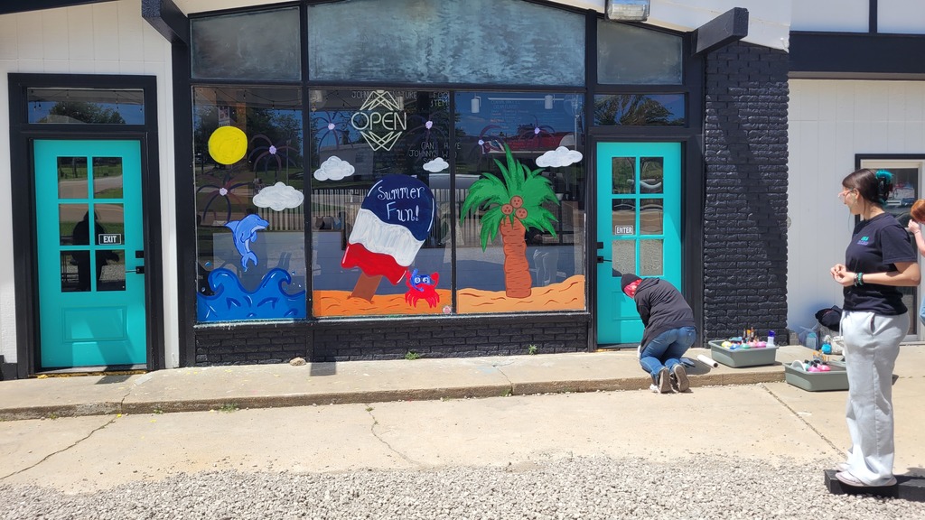 The Art Club finished their summer designs around town! 
