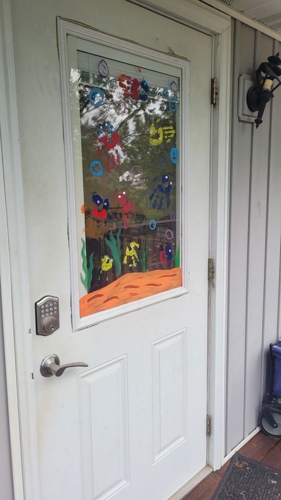 The Art Club finished their summer designs around town! 