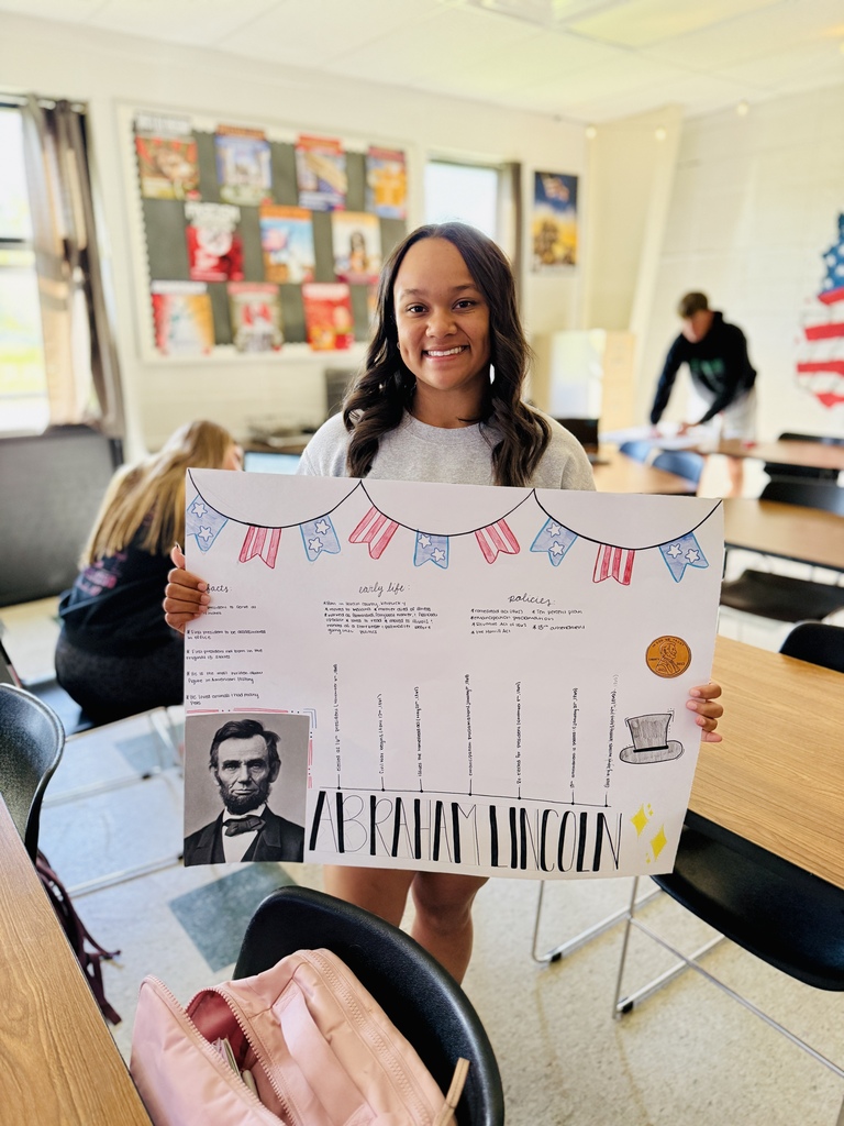 Students in American Government have been working on a research paper and poster over the President of their choosing. 