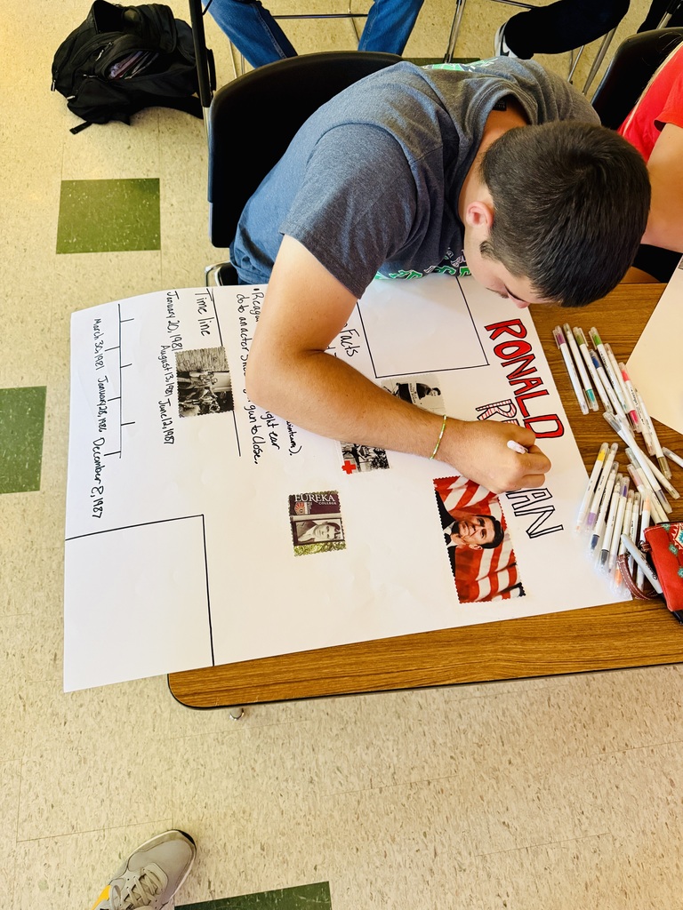 Students in American Government have been working on a research paper and poster over the President of their choosing. 