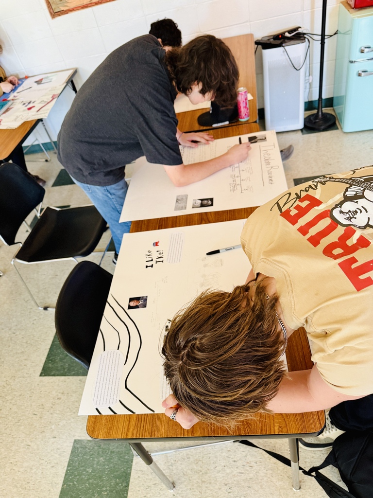 Students in American Government have been working on a research paper and poster over the President of their choosing. 