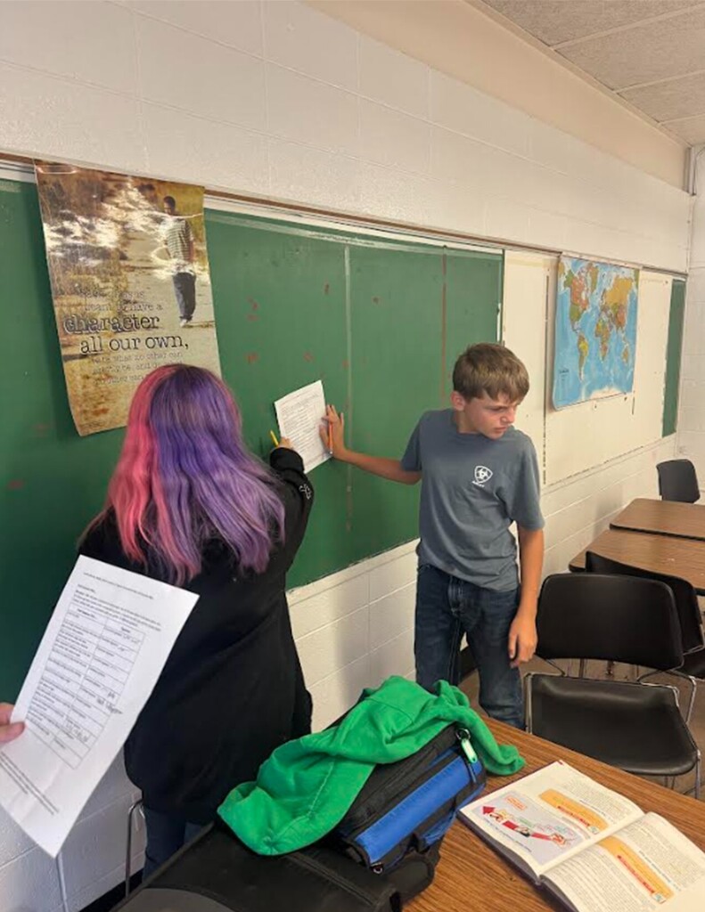 In Mr. Whittle's 7th grade health class, students have been learning and discussing how sleep affects a person's activity for everyday life. Students learned the required amount of sleep from infancy to adulthood in order for the human body to successfully function in their everyday environment. For this activity students had different situations related to good/bad sleep habits and had to go around the classroom getting classmates' signatures if one of the situations related to their sleep habits. 
