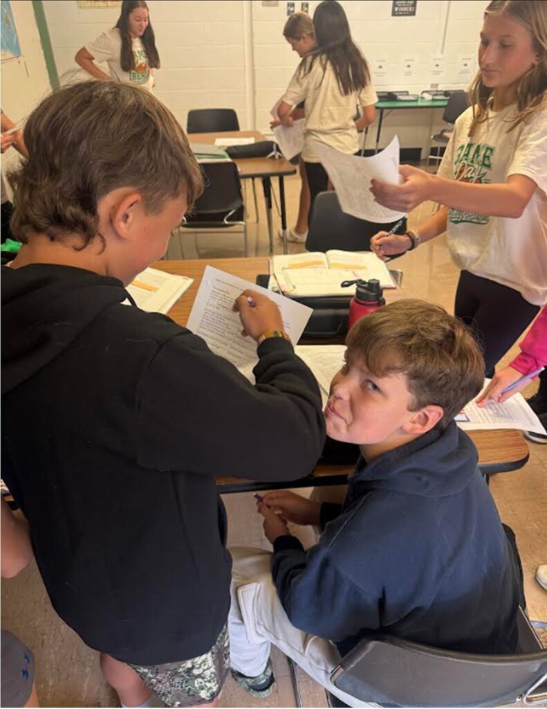 In Mr. Whittle's 7th grade health class, students have been learning and discussing how sleep affects a person's activity for everyday life. Students learned the required amount of sleep from infancy to adulthood in order for the human body to successfully function in their everyday environment. For this activity students had different situations related to good/bad sleep habits and had to go around the classroom getting classmates' signatures if one of the situations related to their sleep habits. 