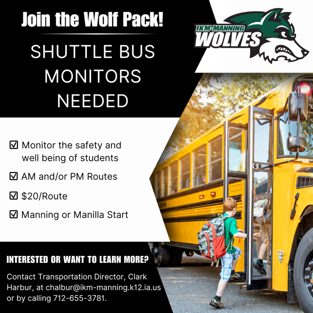 School Bus Monitors Needed