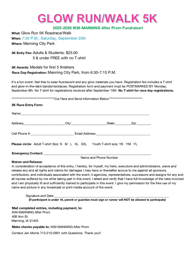 Glow Run Registration
