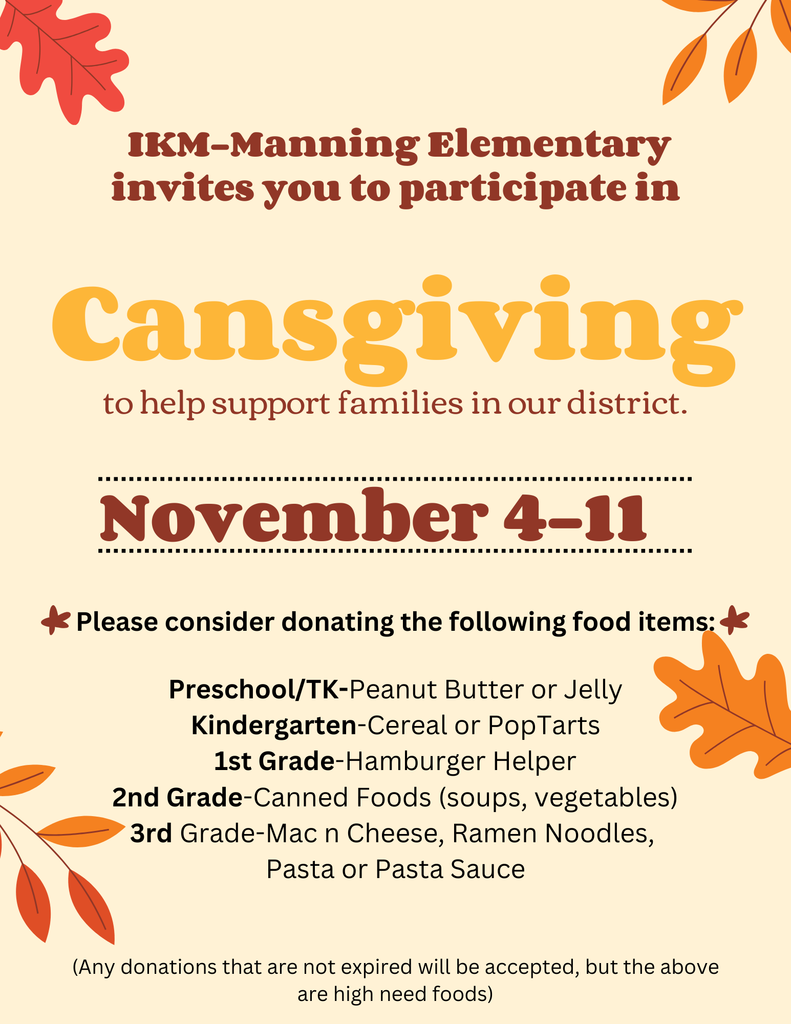 Elementary Cansgiving