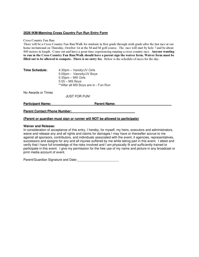 XC Form