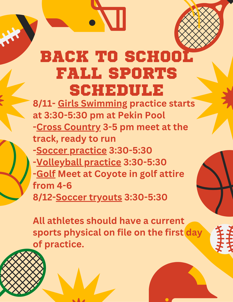 Fall sports kick off next week!