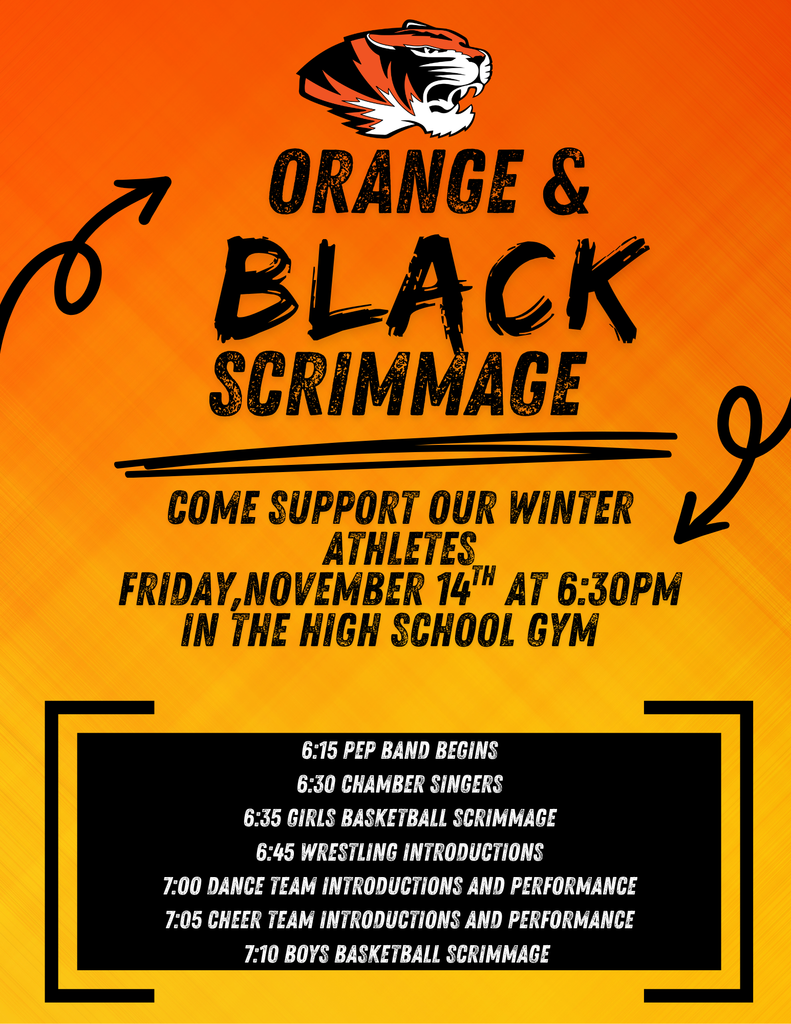Orange and Black Night Schedule